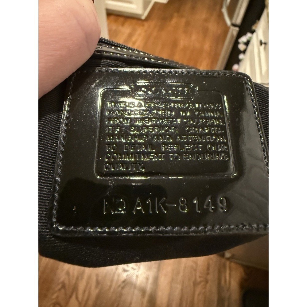 Rare Vintage Coach 2001 Black Patent Leather Shoulder Evening Bag Clutch Purse - Picture 12 of 14